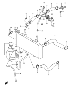 DL1000 Радиатор hose