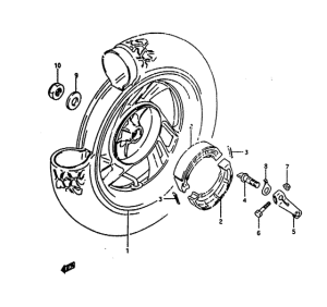 AH100 Rear wheel complete assy
