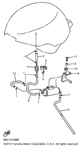 YZF600RHC Топливный бак