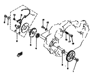 XT500 Contact breaker, governor