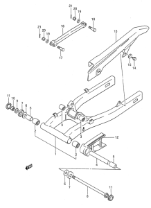 GS500 Маятник задний