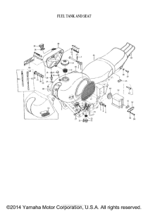 YM1S Fuel tank and seat