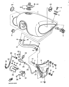 XV1000 Топливный бак