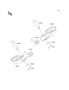 KX65 Подножки