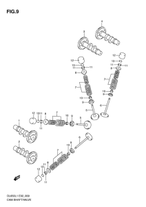 DL650 Распределительный вал  /  valve