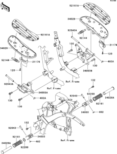 VN900 Подножки