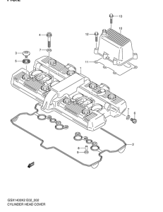 GSX1400 Крышка головки цилиндров