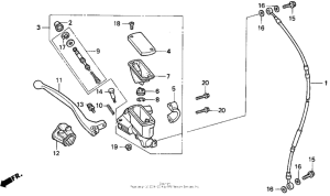 CR125R Передний главный тормозной цилиндр