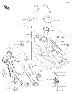 KX100 Топливный бак