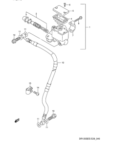 DR125 Передний тормозной цилиндр