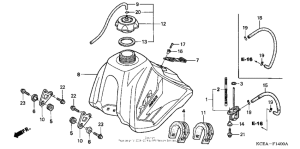 XR250R Топливный бак