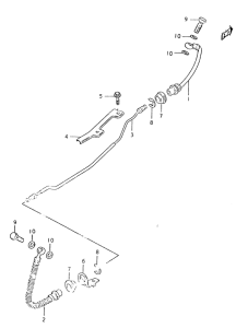 GS550 Задние тормозные трубки