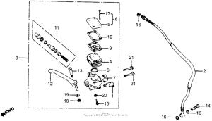 CM400 Cm400a / tfront brake master cylinder 79-80