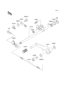 ZX500 Механизм переключения передач