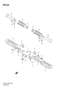 GZ125 Подножки