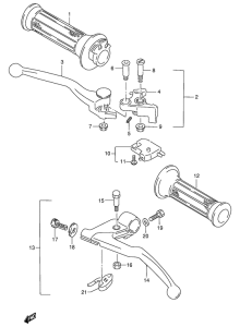 GSX750 Рулевой рычаг