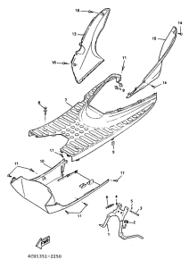 YE50 Stand. footrest