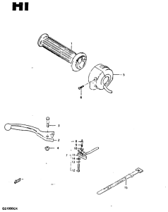 GS1000 Right handle switch