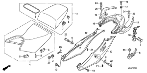 CBF1000S Seat / seat cowl
