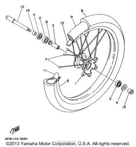 WR250Z Переднее колесо