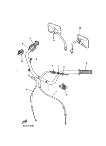 XS650 ｽﾃｱﾘﾝｸﾞﾊﾝﾄﾞﾙ. ｹｰﾌﾞﾙ