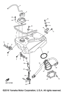 WR250F Топливный бак