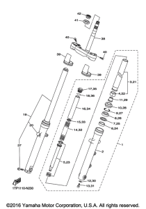 XVS950CUD Передняя вилка