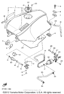FJ1200ADC Топливный бак