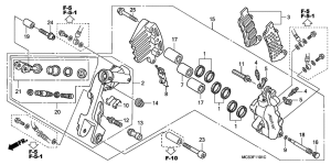 ST1300 L. front brake caliper
