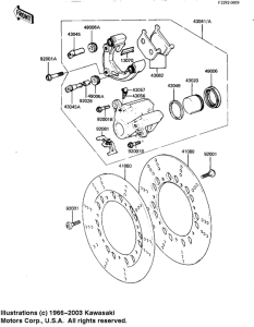 KZ1100 Передний суппорт