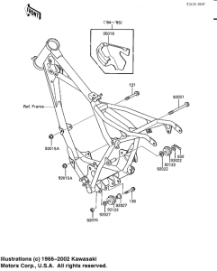 KDX80 Рама ,крепежные детали