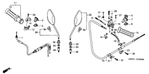SH50 Handle lever / switch / cable