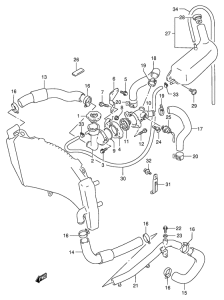 GSX-R400 Радиатор hose