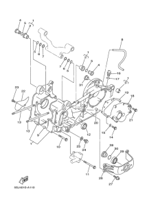 YP250A Картер двигателя