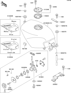 EX250 Fuel tank(ex250-h3 / h4)