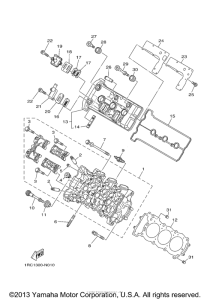 FZ09ER Головка цилиндров