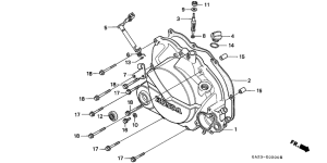 NSR75 Крышка картера правая