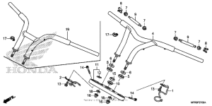 VT1300CT Handlebar + top bridge (1)