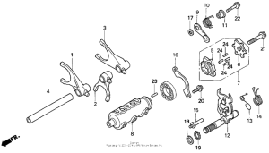 ST1100 Вилка переключения передач