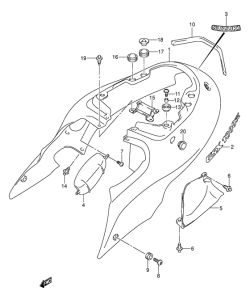 GSX1300R Обтекатель задний