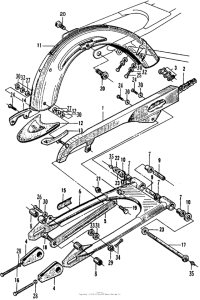 CB160 Cb / cl160swingarm + rear fender