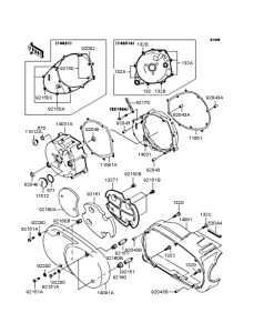 VN1500 Left engine cover