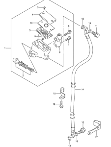 VL250 Передний тормозной цилиндр