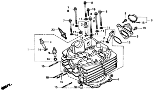 XR600R Cylinder head 88-92