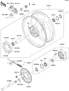ZR1000 Задняя ступица колеса