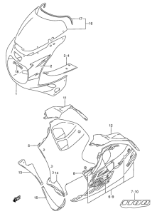 GSX-R1100 Cowling body