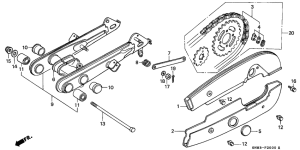 C90 Swingarm / chain case
