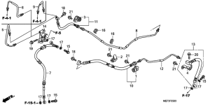 FJS400 (ABS) Шланги и трубки заднего тормоза