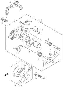 RM85 Задний суппорт
