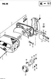 GSX400 Задний комбинированный сигнал